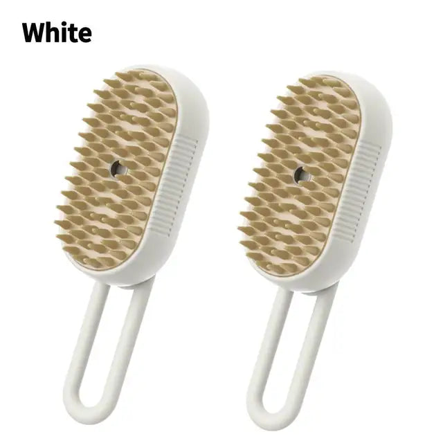 Grooming Pet Combs, 3 in 1 Cat Silicone Steam Brush Foldable Pet Hair Remover For Cat Messaging