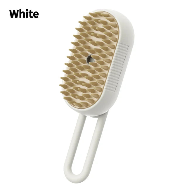 Grooming Pet Combs, 3 in 1 Cat Silicone Steam Brush Foldable Pet Hair Remover For Cat Messaging