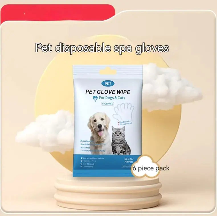 PET Cleaning Deodorizing Bathing Wipes,gloves for Dogs & Cats, Hypoallergenic Dog Cleaning Glove Wipes