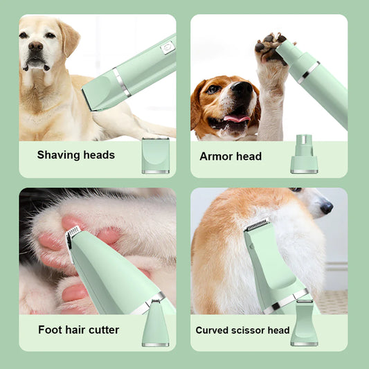 Pet Hair Clipper – Professional Dog & Cat Grooming Kit, Cordless, Quiet, Rechargeable with Adjustable Blades for Easy Home Grooming