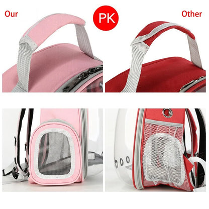 Pet Carrier Backpack for Cats, Dogs and Small Animals, Portable Pet Travel Carrier, Super Ventilated Design,  Ideal for Traveling/Hiking/Camping