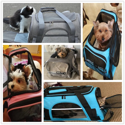 Cat Carrier,Soft-Sided Pet Travel Carrier for Cats,Dogs Puppy Comfort Portable Foldable Pet Bag