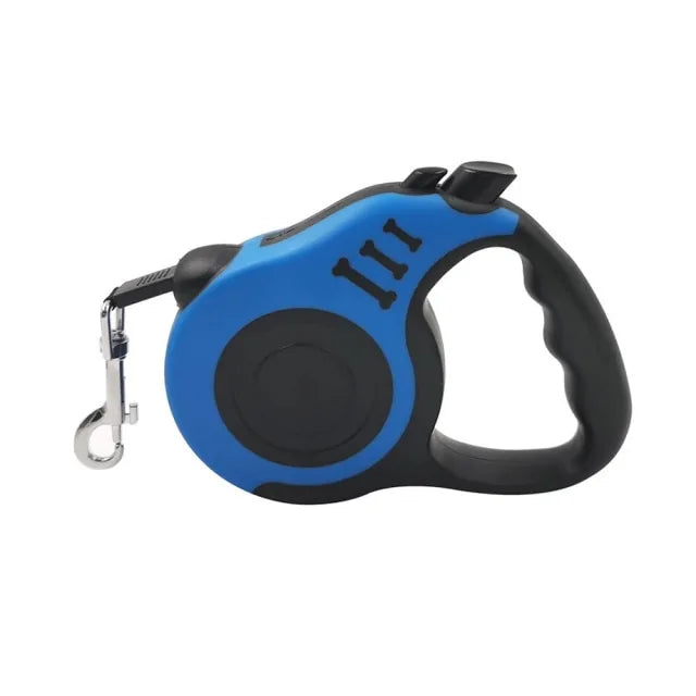 Retractable Dog Leash with Anti-Slip Handle | 16.4 ft Strong Nylon Tape | One-Handed Brake, Pause, Lock