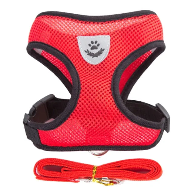 Reflective Step in Mesh Dog Harness - No Pull, Quick Fit, Comfortable, Velcro-Adjustable Pet Harnesses for Walking & Training - Small, Medium Dogs