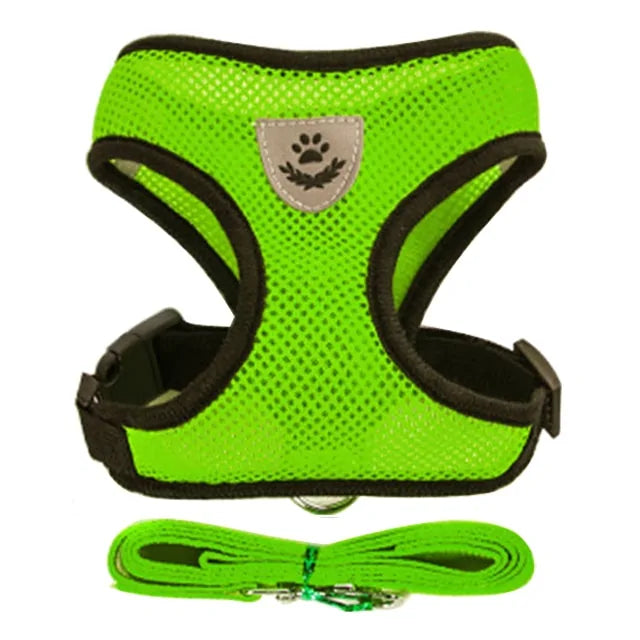 Reflective Step in Mesh Dog Harness - No Pull, Quick Fit, Comfortable, Velcro-Adjustable Pet Harnesses for Walking & Training - Small, Medium Dogs