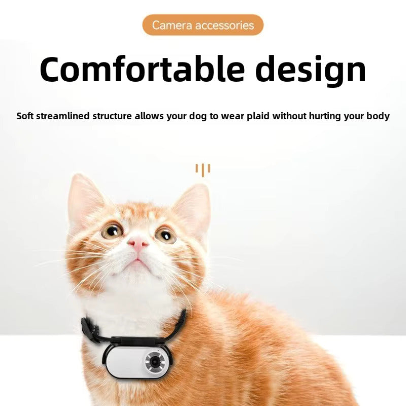 Cat Camera Collar with 128GB,Collar Camera Mini Body for cat, Dog, No WiFi Action Camera for Cats and Dogs,Dog Tracker Camera Collar Outdoor