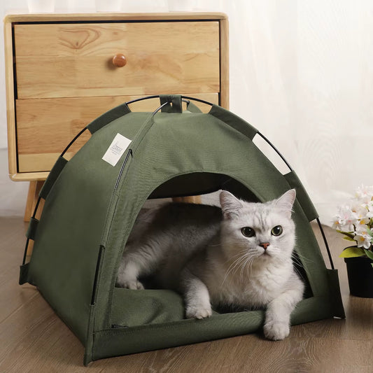 Cat Tent Outdoor House and Dog House Outdoor, Cat and Dog Waterproof Tent House, Outdoor Dog Bed Washable, Indoor/Outdoor Cave Nest Bed Small Dog Tent for Cat