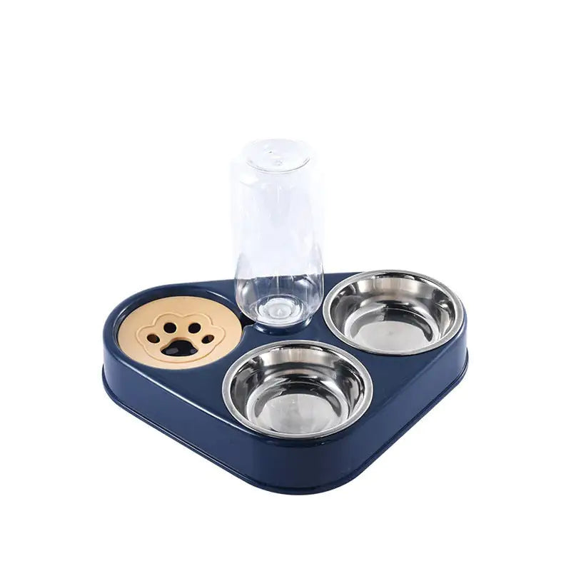 Dog Bowls, Cat Food and Water Bowl Set with Water Dispenser and Stainless Steel Bowl for Cats and Small Dogs