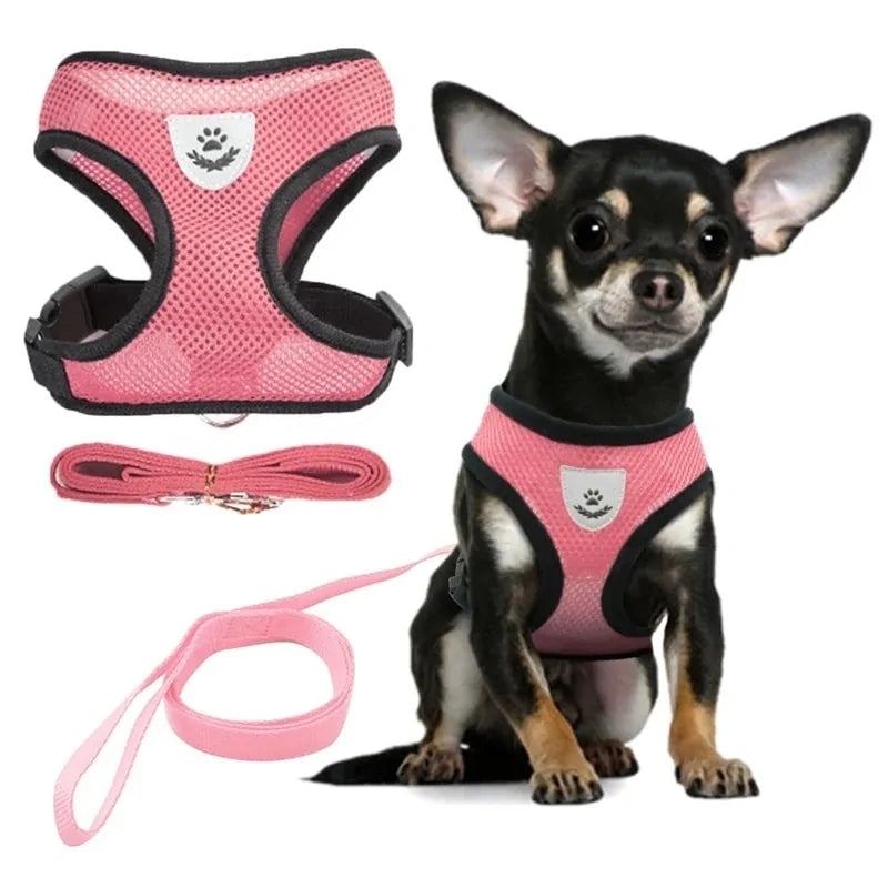 Reflective Step in Mesh Dog Harness - No Pull, Quick Fit, Comfortable, Velcro-Adjustable Pet Harnesses for Walking & Training - Small, Medium Dogs