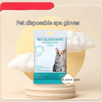 PET Cleaning Deodorizing Bathing Wipes,gloves for Dogs & Cats, Hypoallergenic Dog Cleaning Glove Wipes