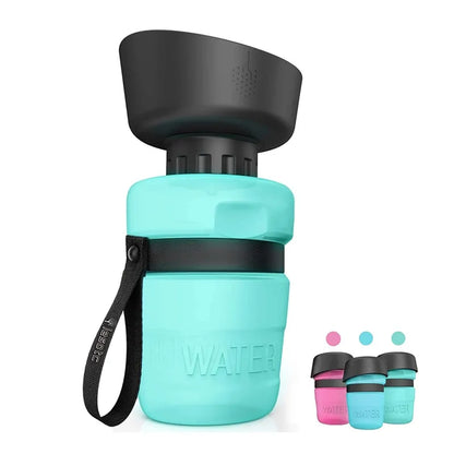 Portable Dog Water Bottle for Walking, Travel Pet Water Bottle Leakproof Collapsible Water Bottle Dog Water Dispenser Fit Any Standard Car Cup Holder