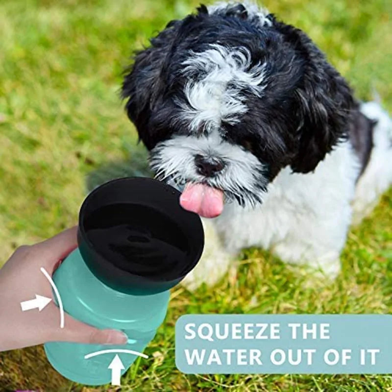 Portable Dog Water Bottle for Walking, Travel Pet Water Bottle Leakproof Collapsible Water Bottle Dog Water Dispenser Fit Any Standard Car Cup Holder