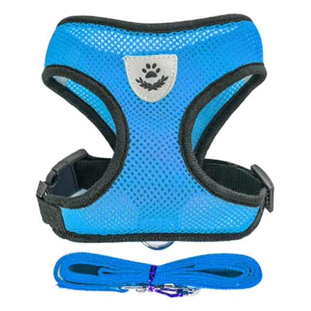 Reflective Step in Mesh Dog Harness - No Pull, Quick Fit, Comfortable, Velcro-Adjustable Pet Harnesses for Walking & Training - Small, Medium Dogs