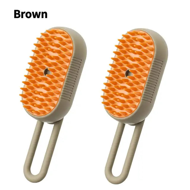 Grooming Pet Combs, 3 in 1 Cat Silicone Steam Brush Foldable Pet Hair Remover For Cat Messaging