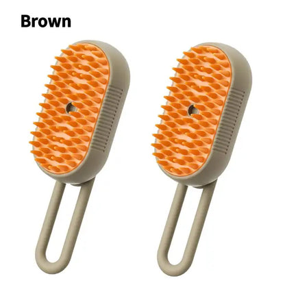 Grooming Pet Combs, 3 in 1 Cat Silicone Steam Brush Foldable Pet Hair Remover For Cat Messaging