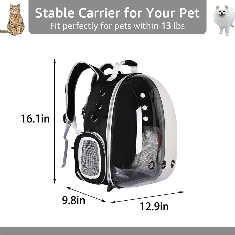 Pet Carrier Backpack for Cats, Dogs and Small Animals, Portable Pet Travel Carrier, Super Ventilated Design,  Ideal for Traveling/Hiking/Camping