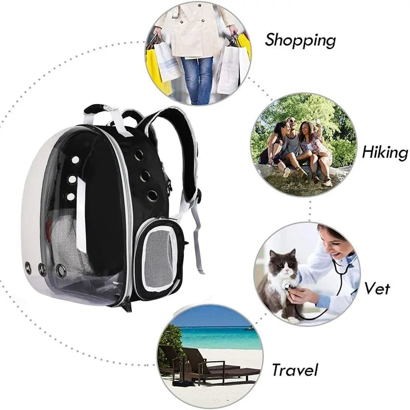 Pet Carrier Backpack for Cats, Dogs and Small Animals, Portable Pet Travel Carrier, Super Ventilated Design,  Ideal for Traveling/Hiking/Camping