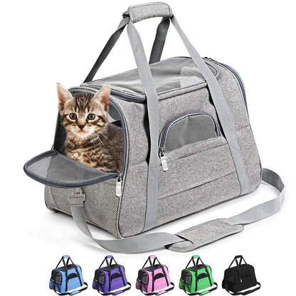 Cat Carrier,Soft-Sided Pet Travel Carrier for Cats,Dogs Puppy Comfort Portable Foldable Pet Bag