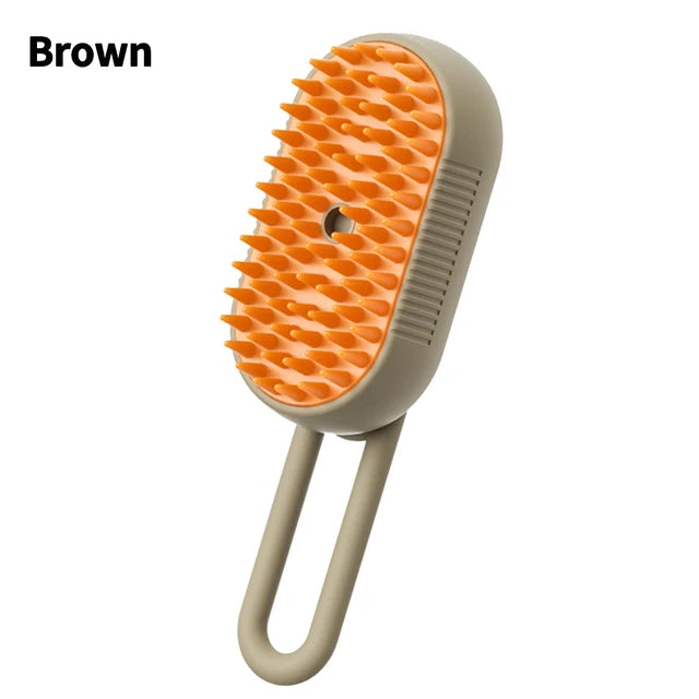 Grooming Pet Combs, 3 in 1 Cat Silicone Steam Brush Foldable Pet Hair Remover For Cat Messaging