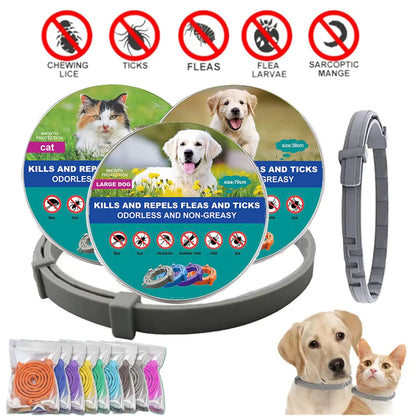 Dog Flea Tick Prevention Collar: Effective Flea Collar and Prevention for Dogs & Cat- Safe Dog Ticks Fleas Collars - Reliable Tick Flea Collars for Dogs